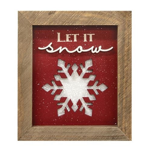 Let it Snow Framed Sign
