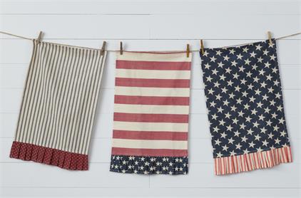 American Flag Tea Towel Set (3)