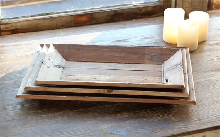 Reclaimed Wood Rectangle Tray