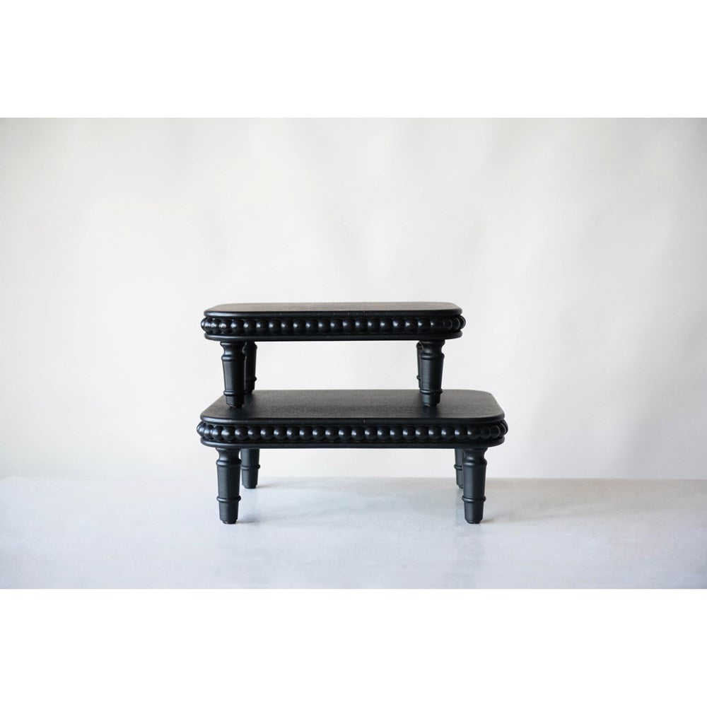 Black Decorative Wood Pedestal